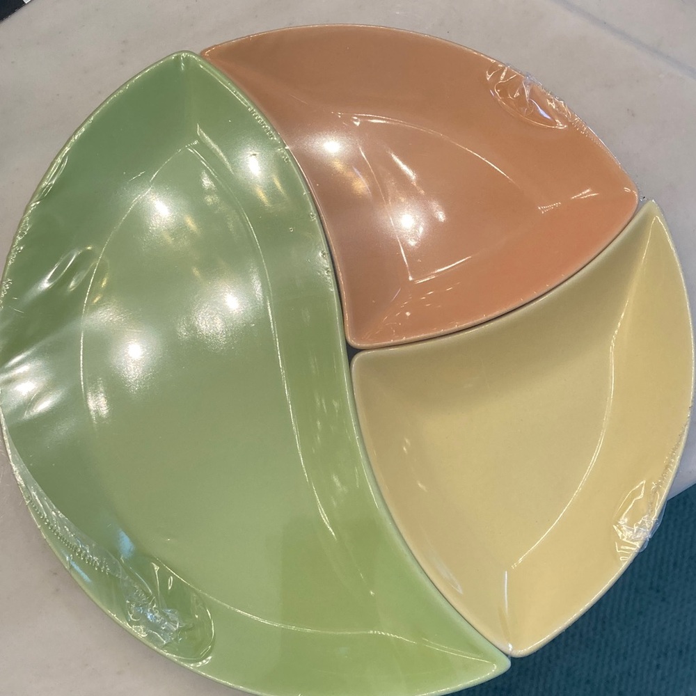 Colorful Ceramic Divided Serving Platter